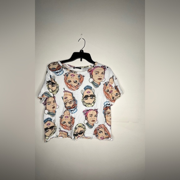 Zara Graphic Crop tShirt - pre loved / - Picture 6 of 6